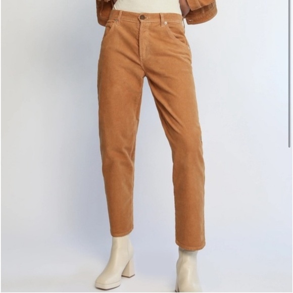 Ag Adriano Goldschmied Denim - NWT Adriano Goldshmied Boost Mustard Yellow Corduroy Straight Leg Jean in Mud